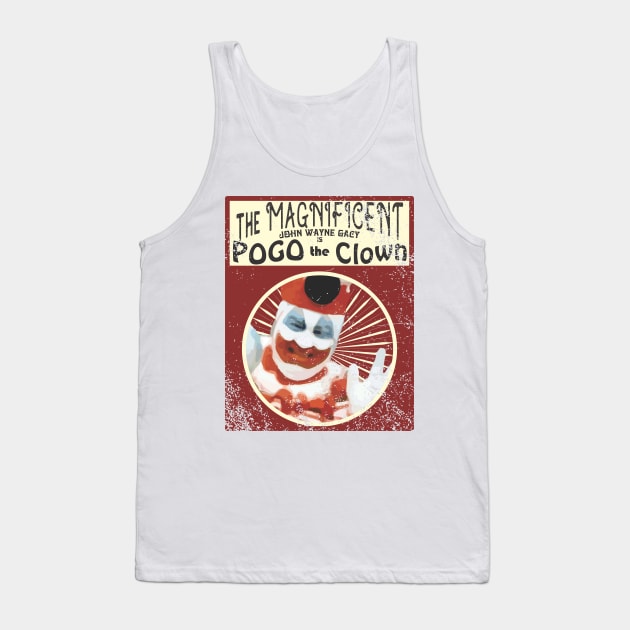 John Wayne Gacy Pogo The Clown - Serial Killers - True Crime Tank Top by Renegade Rags